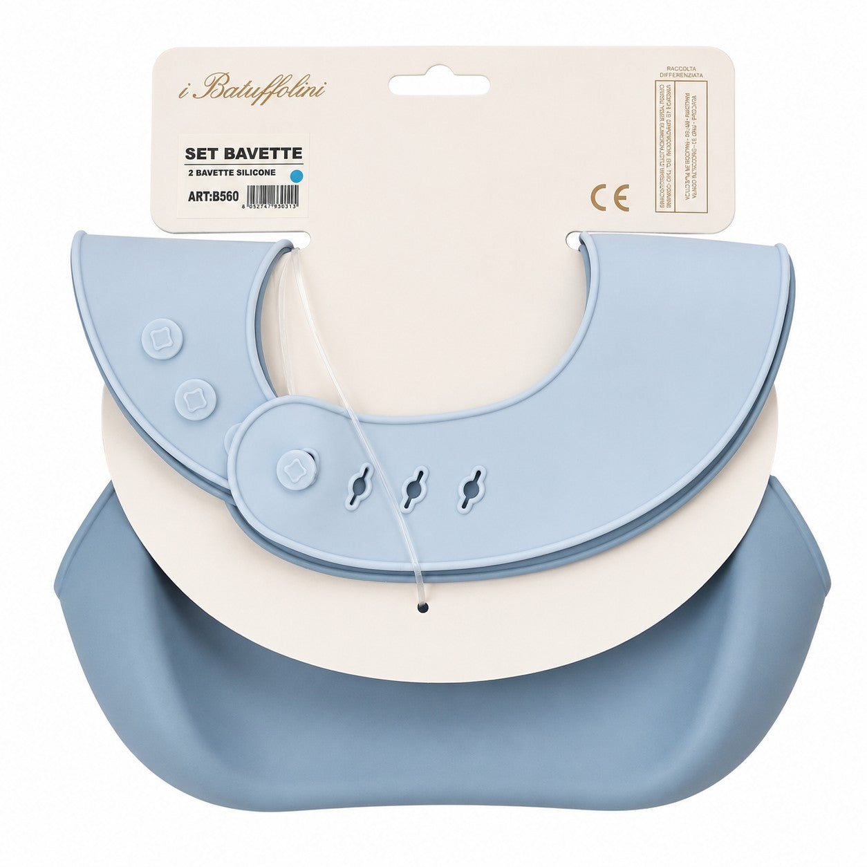 Bavaglino in silicone raccoglipappa i Batuffolini B560 2 PEZZI