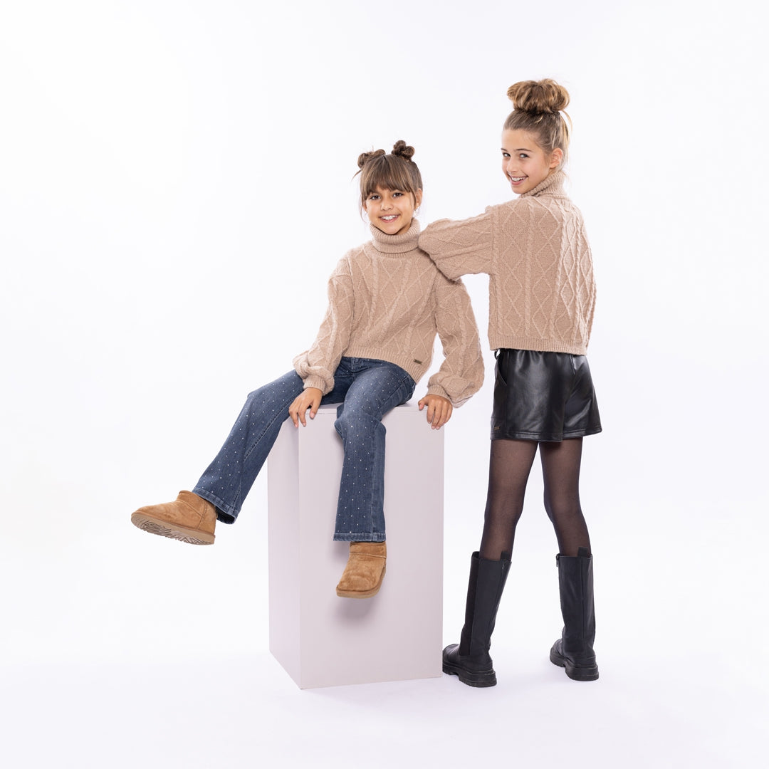 Pullover morbido per bambina con collo alto Dirkje O56085