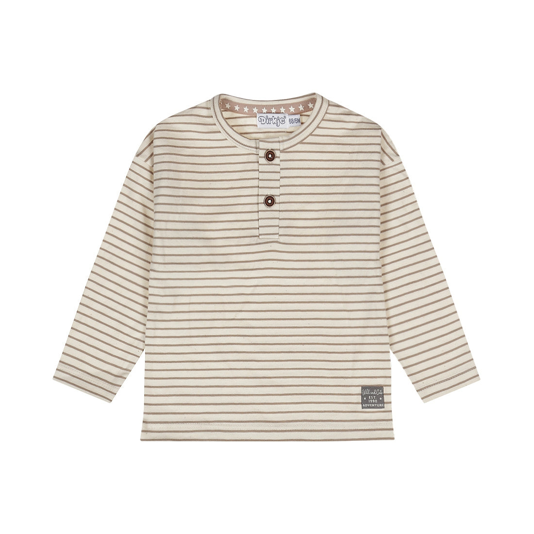 Maglia fantasia righe con bottoni per neonato Dirkje O56578