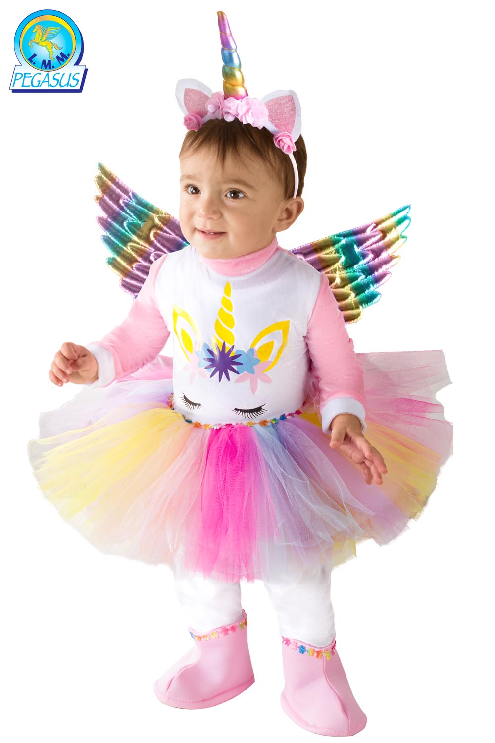 Costume Di Carnevale Baby Da Piccola Unicorno Arcobaleno Primipassi