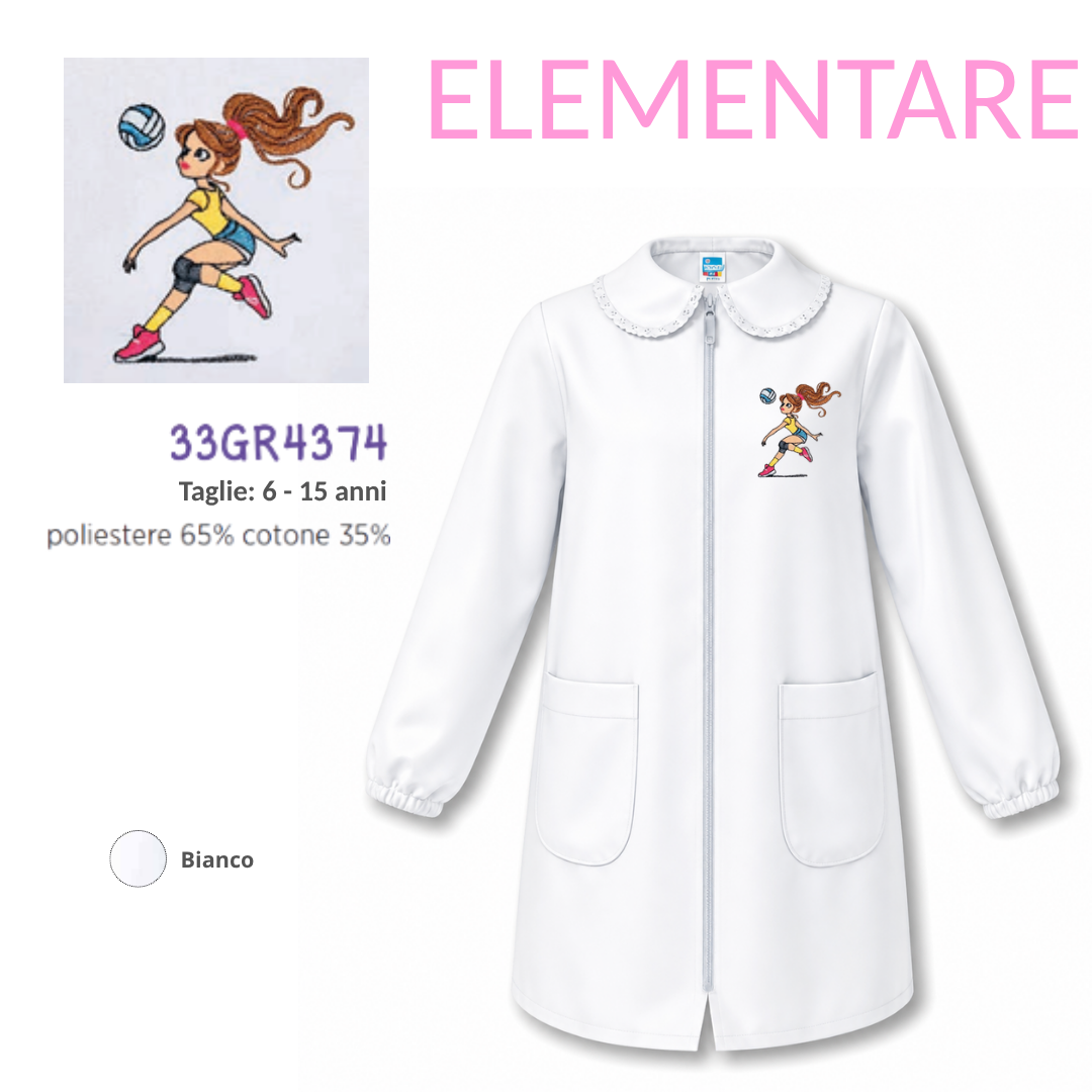 Grembiule Scuola Elementare Femmina Siggi 33GR4374 BNC
