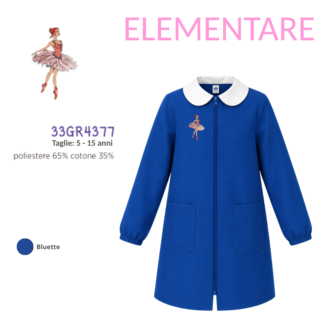 Grembiule Scuola Elementare Femmina Siggi 33GR4377 Bluette