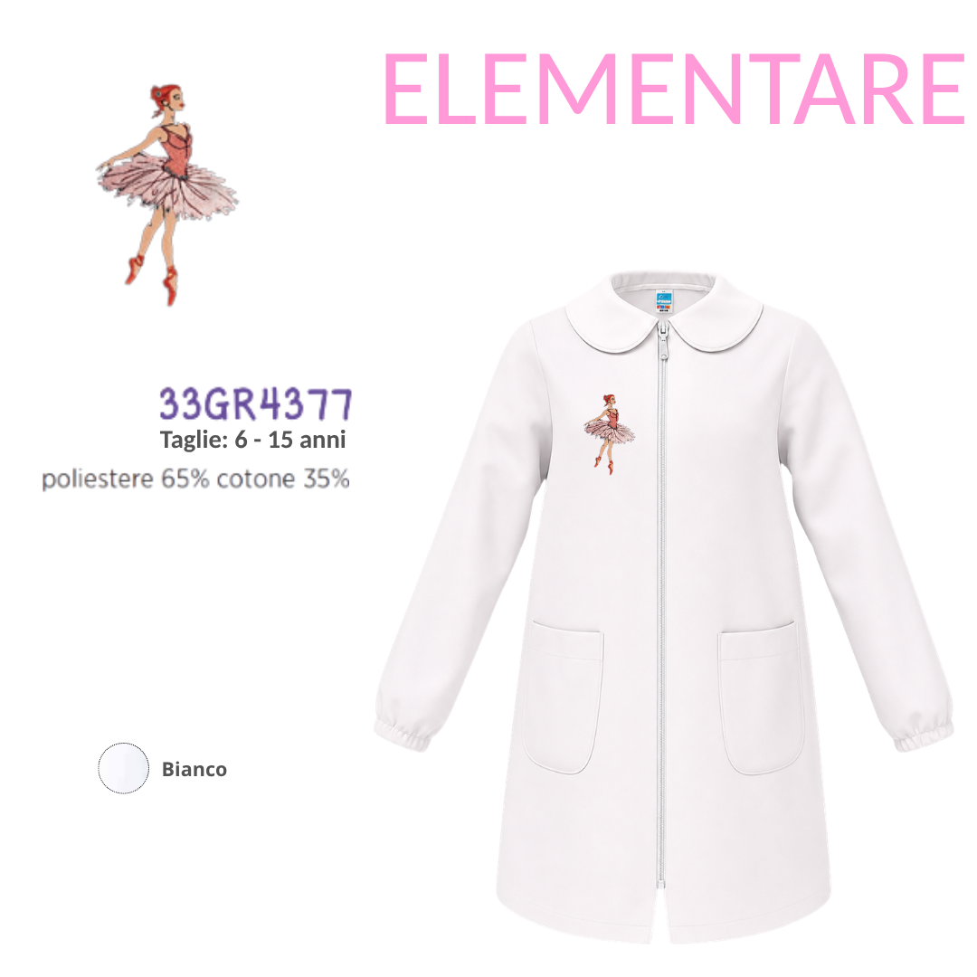 Grembiule Scuola Elementare Femmina Siggi 33GR4377 BNC