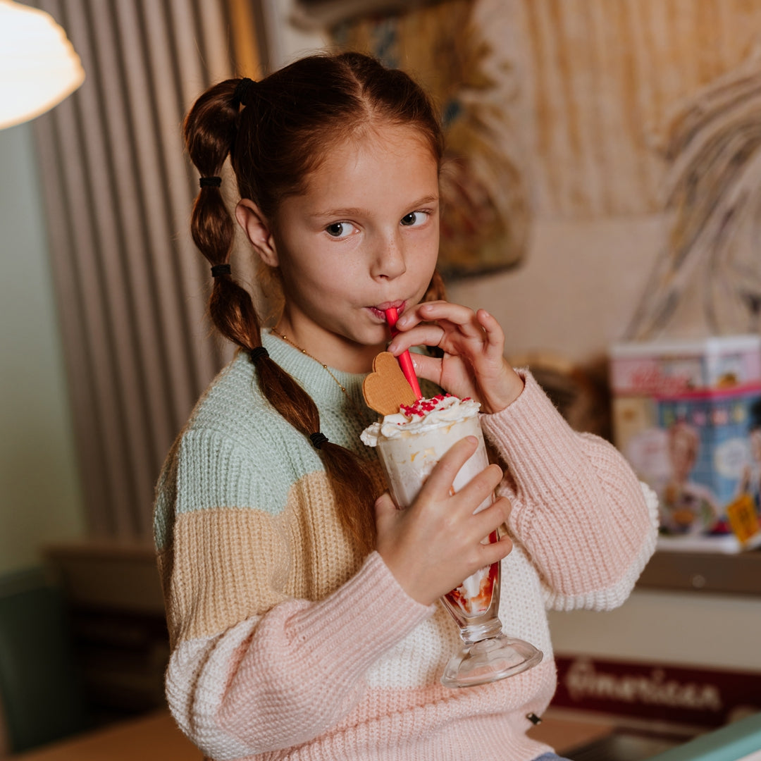 Pullover in lana merino biologica per bambina e ragazza No Way Monday O56077