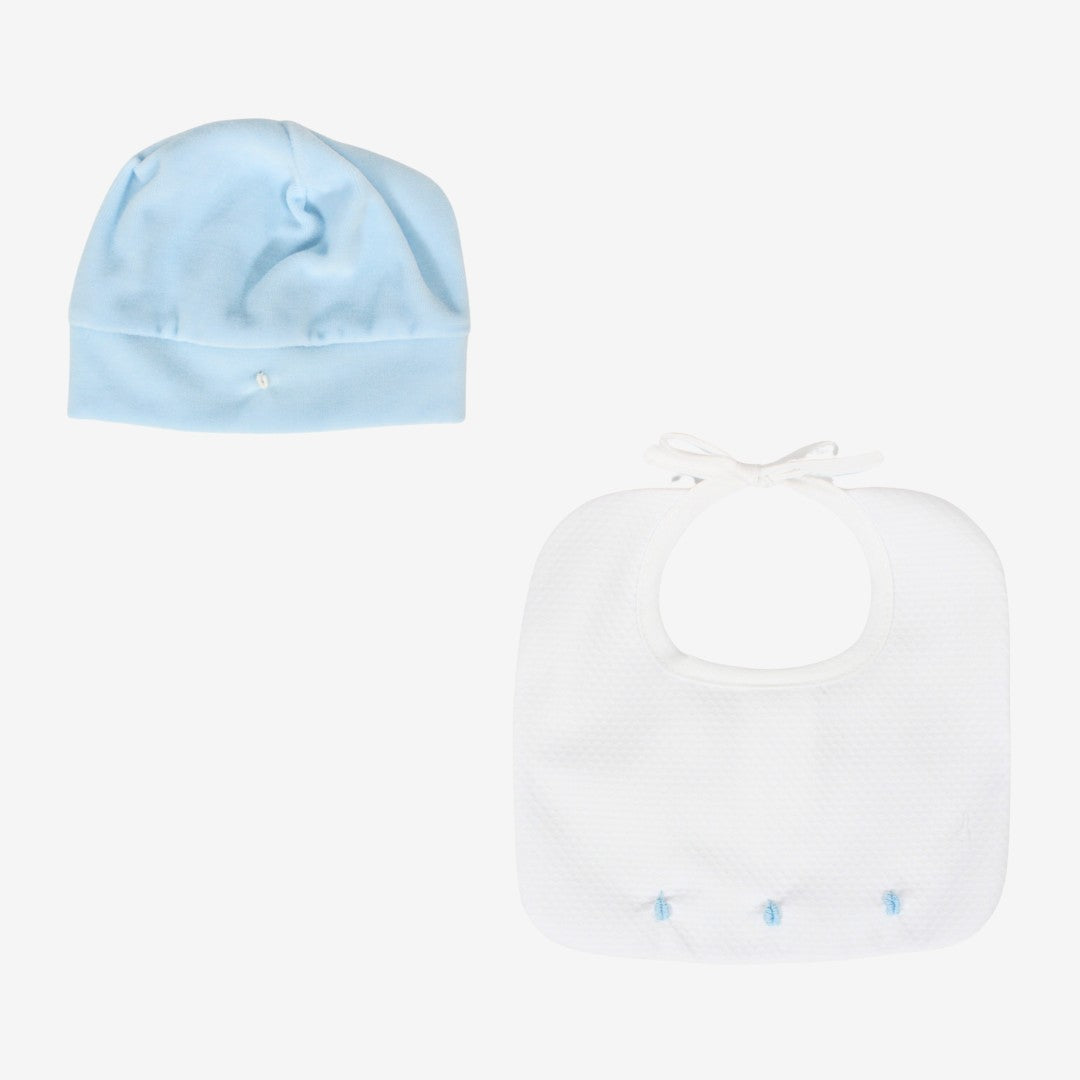 Coordinato per neonato cappello e bavetta corredino Klaiadì K115BC