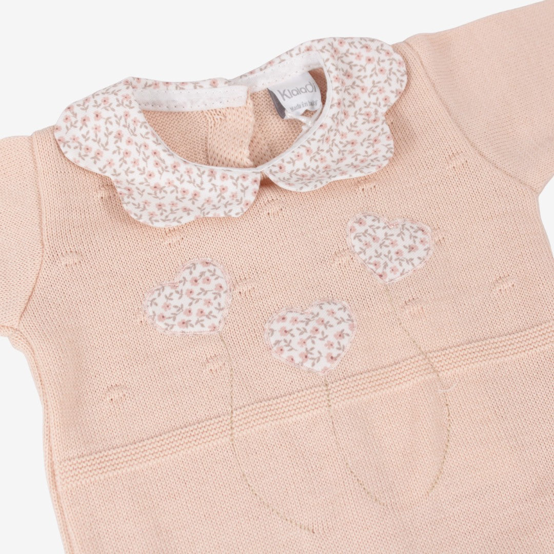 Set coordinato neonata in lana con tutina tema K123 Klaiadì