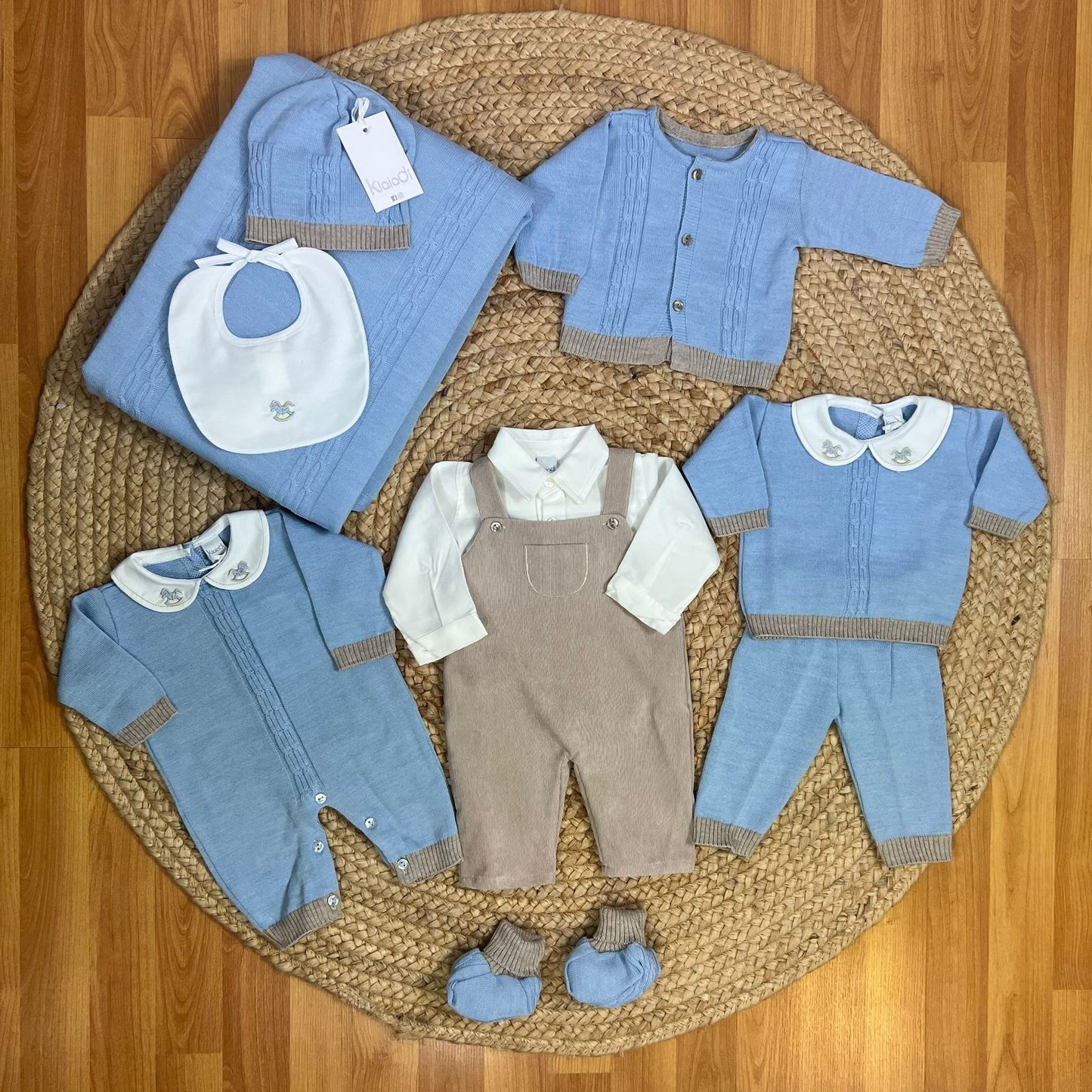 Completo per neonato tre pezzi corredino Klaiadì K124COM3