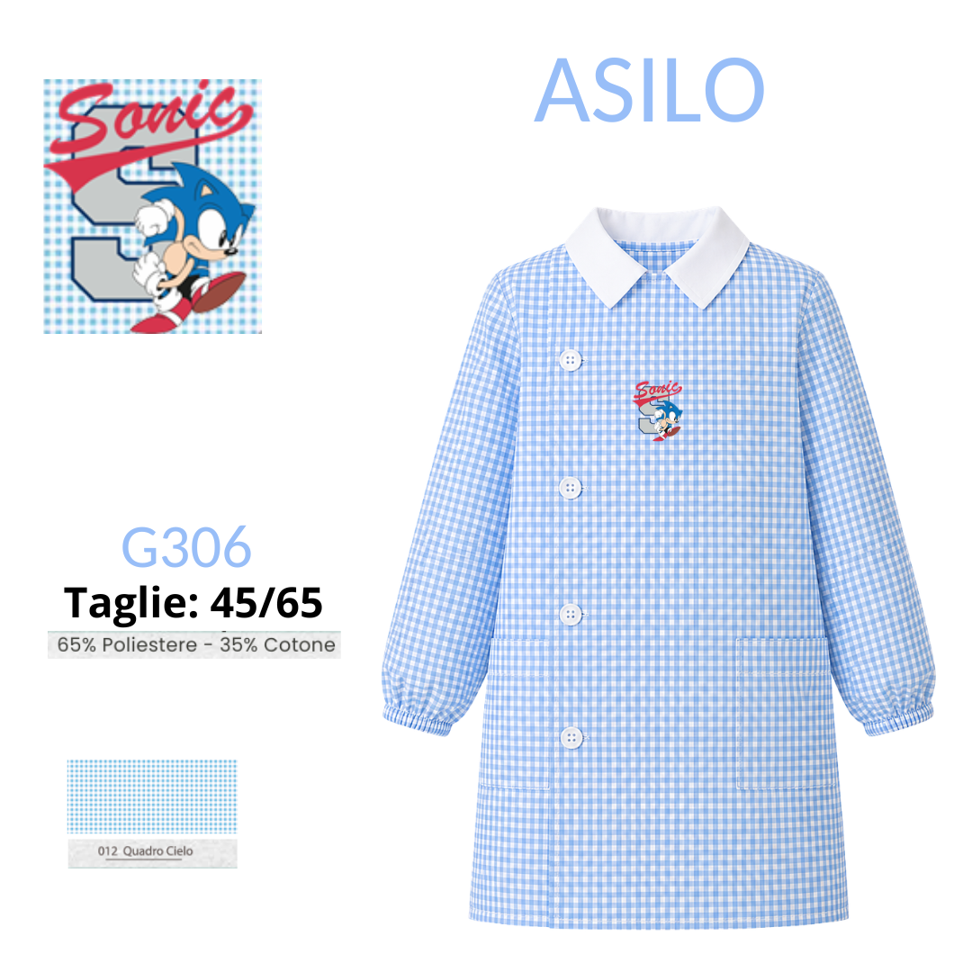 Grembiule Sonic asilo maschio G306 QC