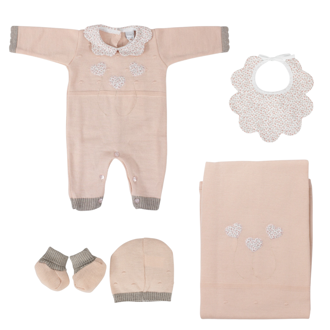 Set coordinato neonata in lana con tutina tema K123 Klaiadì