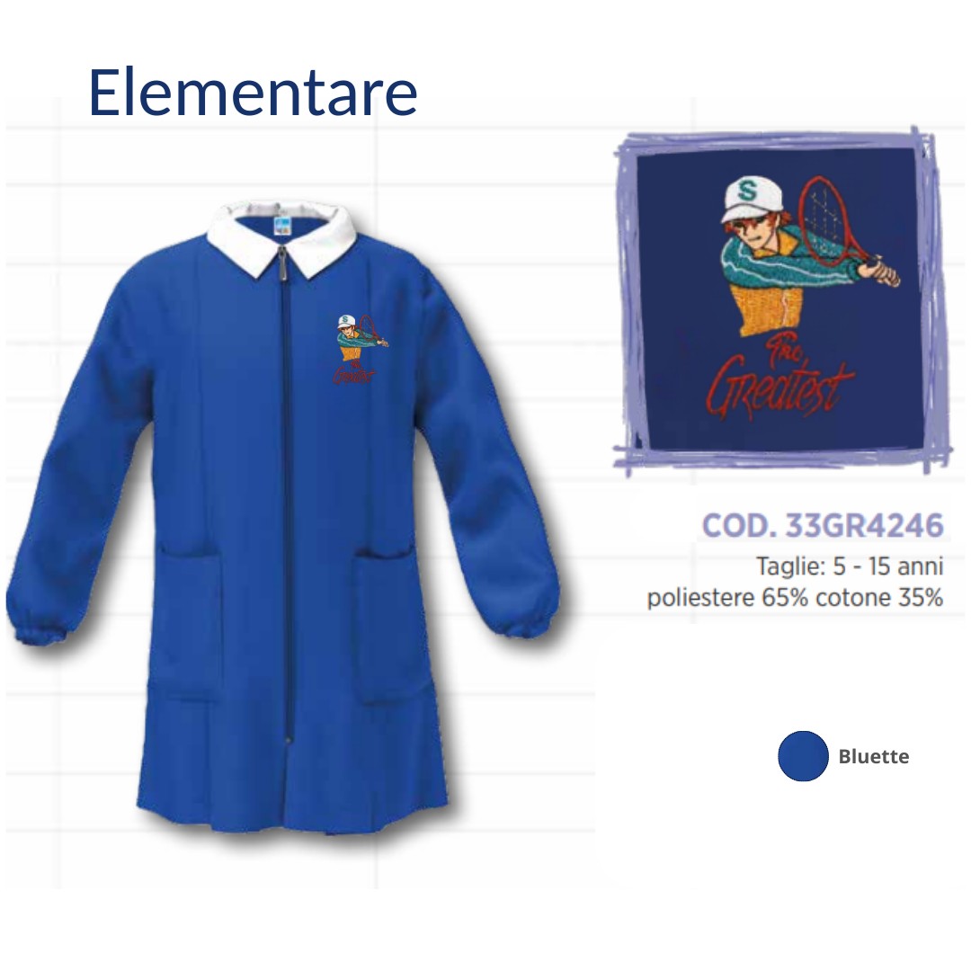 Grembiule Scuola Elementare Maschio Siggi 33Gr4246 Blt