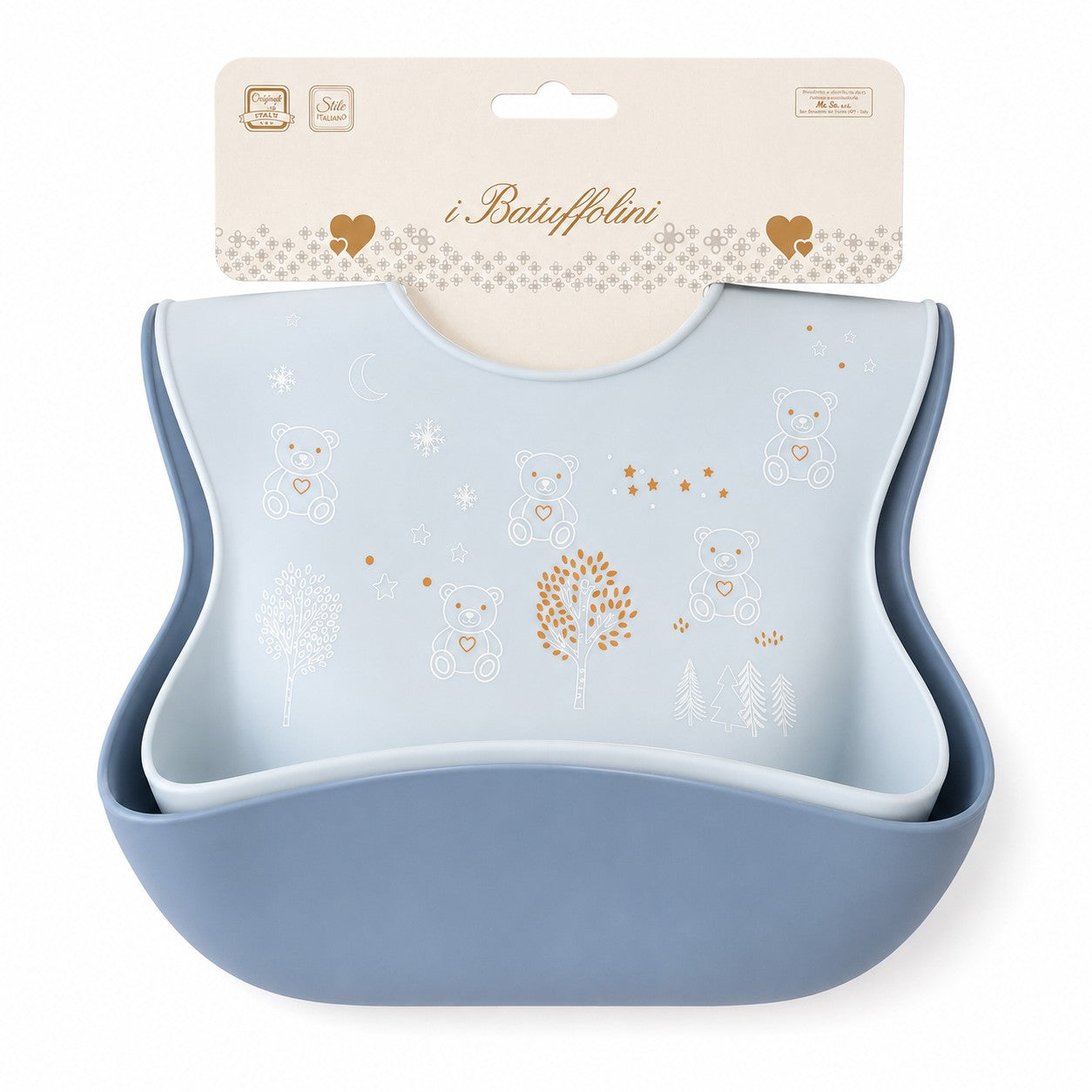 Bavaglino in silicone raccoglipappa i Batuffolini B560 2 PEZZI