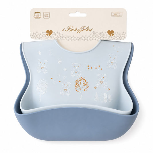 Bavaglino in silicone raccoglipappa i Batuffolini B560 2 PEZZI