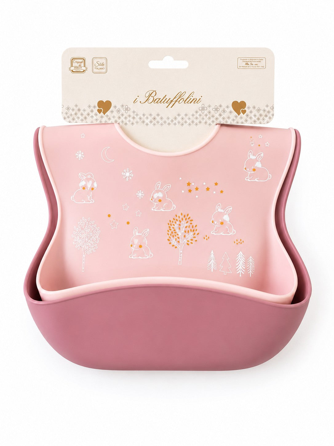 Bavaglino in silicone raccoglipappa i Batuffolini B560 2 PEZZI