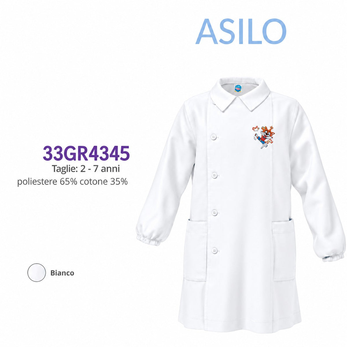 Grembiule Asilo Maschio Siggi 33Gr4345 Bnc