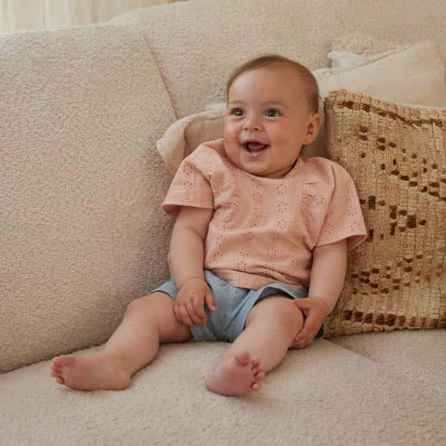 Pantaloncino neonata DIRKJE tela denim P54331