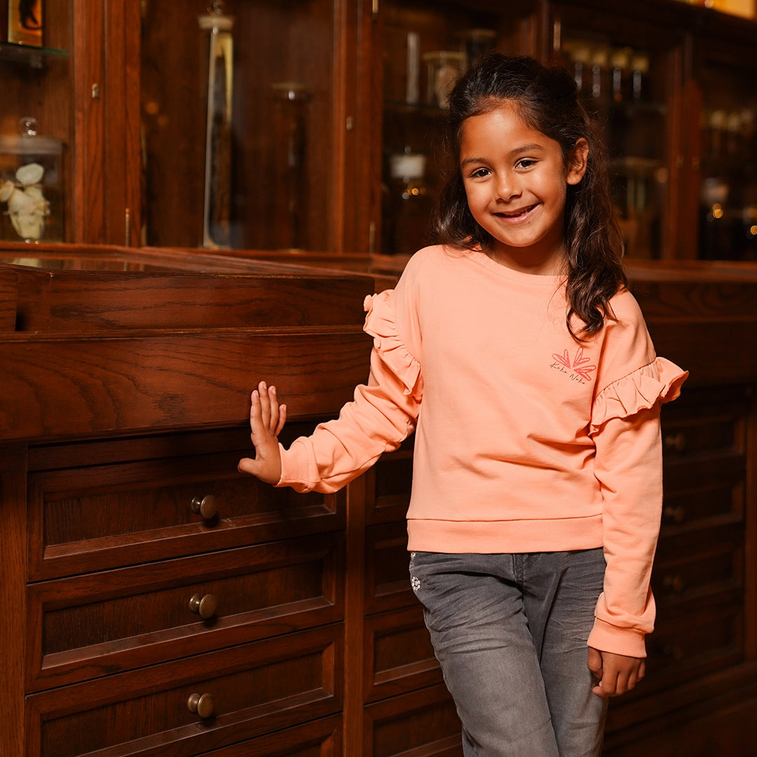 Felpa con stampa e rouches Koko Noko O56939