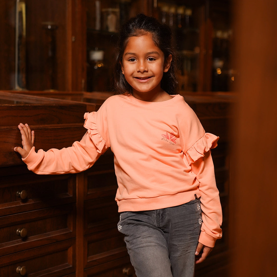 Felpa con stampa e rouches Koko Noko O56939