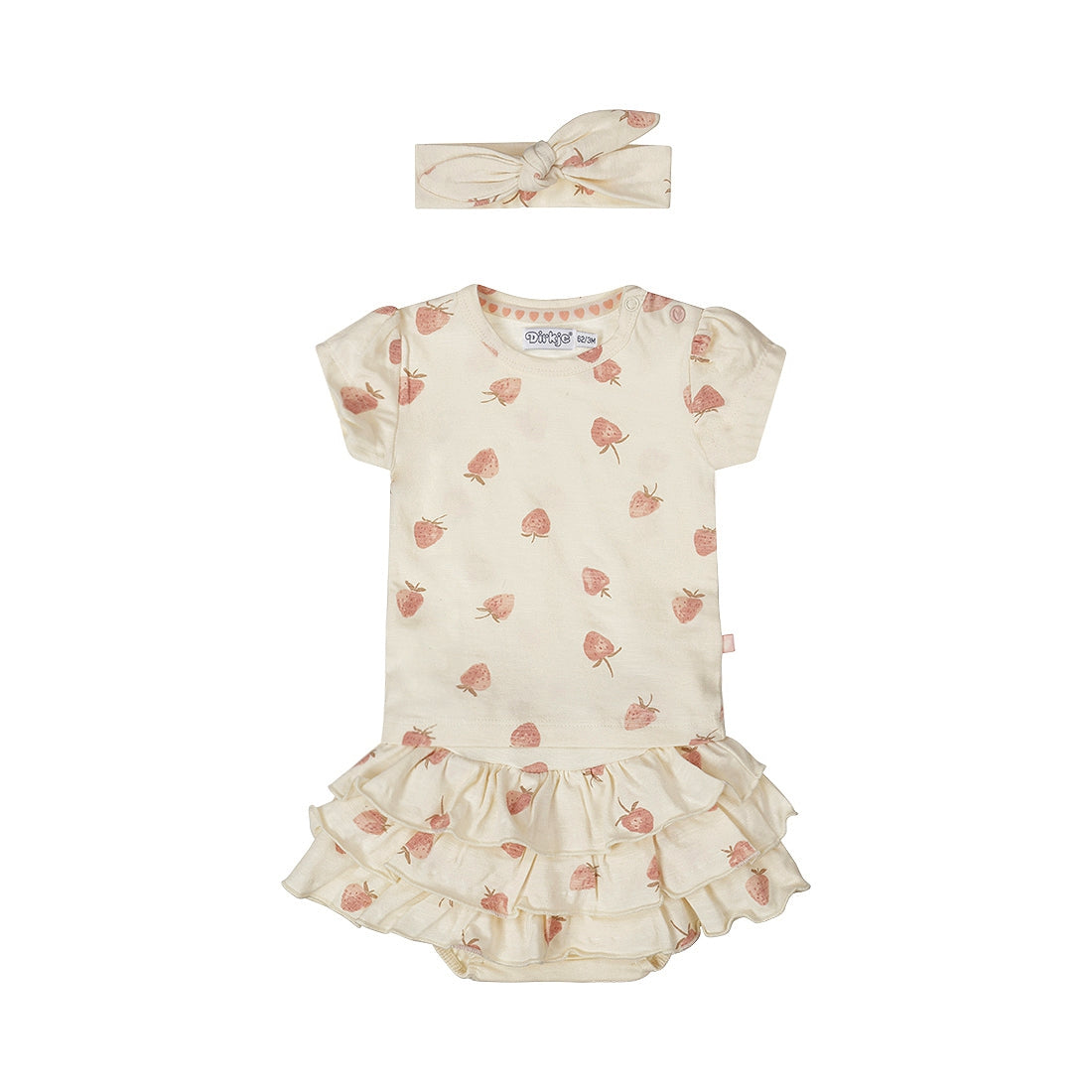 Tutina neonata DIRKJE con fascia per capelli P54308