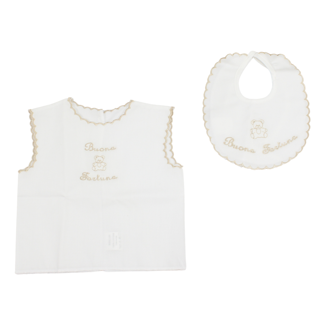 Coordinato camicina e bavetta neonato e neonata 1033 Birillini