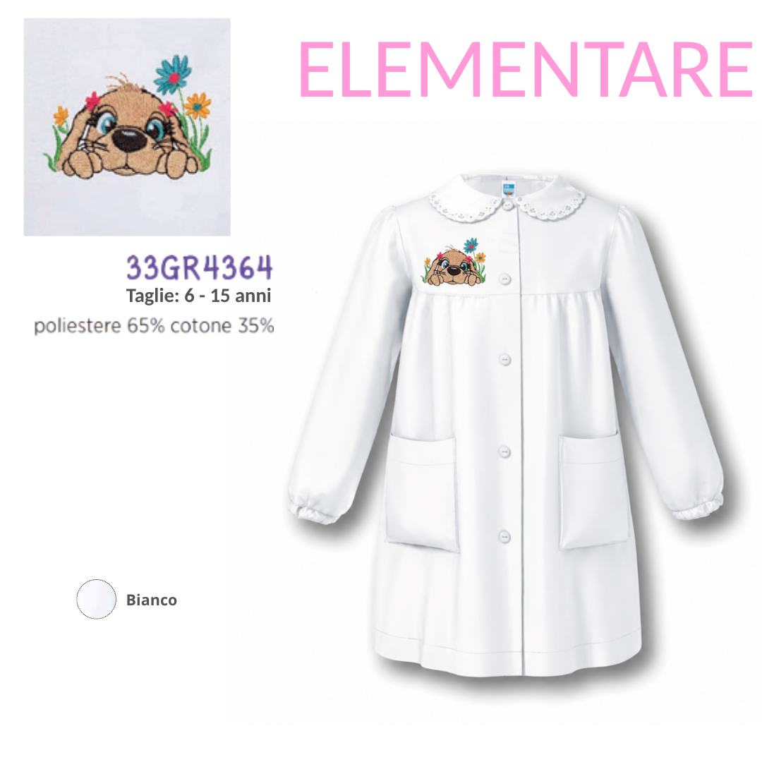 Grembiule Scuola Elementare Femmina Siggi 33GR4364 BNC