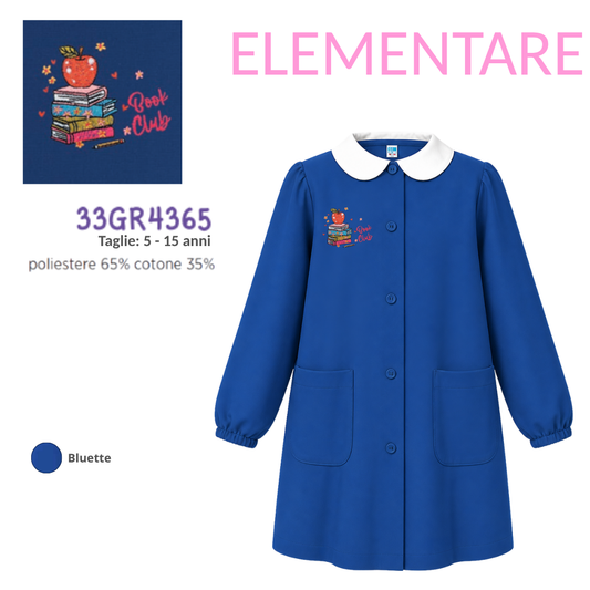 Grembiule Scuola Elementare Femmina Siggi 33GR4365 Bluette