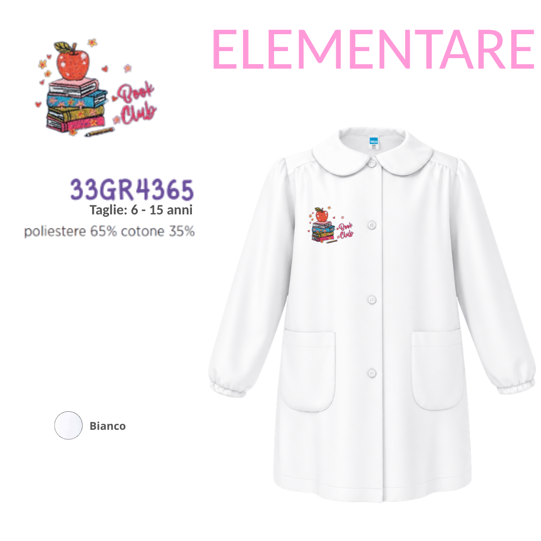 Grembiule Scuola Elementare Femmina Siggi 33GR4365 BNC