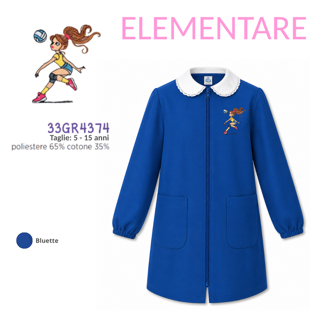 Grembiule Scuola Elementare Femmina Siggi 33GR4374 Bluette