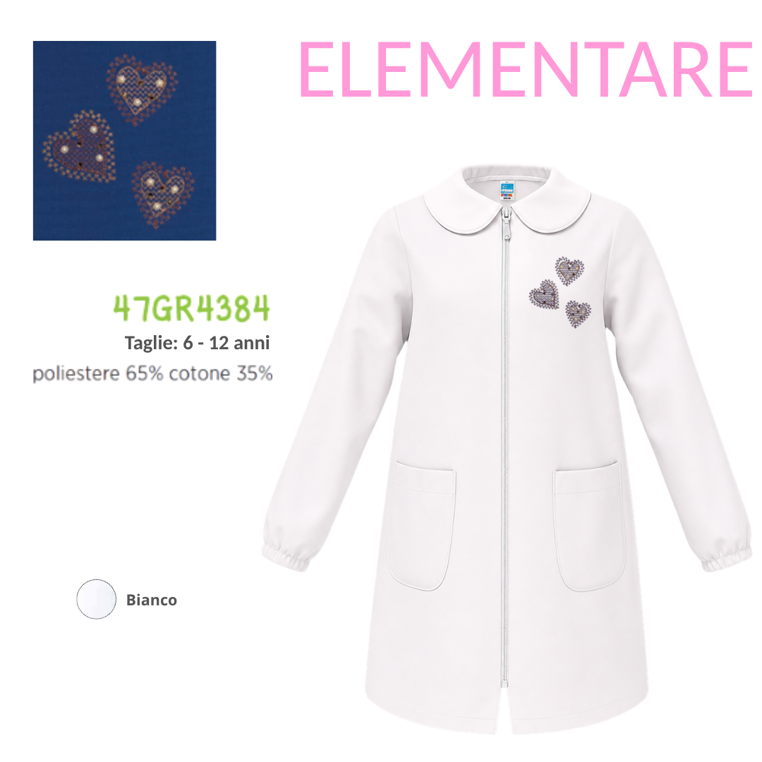 Grembiule Scuola Elementare Femmina Siggi 47GR4384 BNC