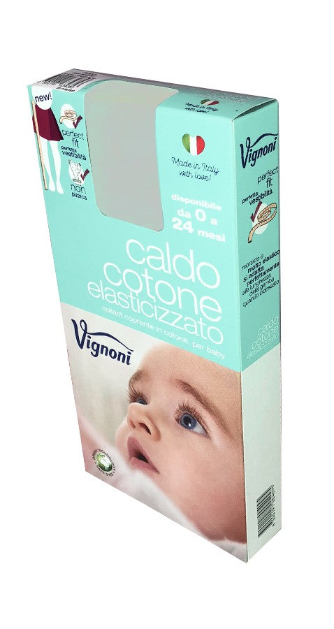 Collant per neonato e neonata in caldo cotone elasticizzato Vignoni 8500