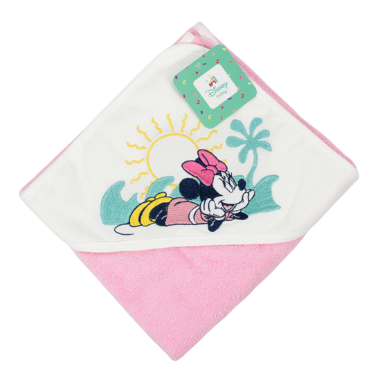 Accappatoio triangolo in spunga con ricamo Minnie Disney WB7020