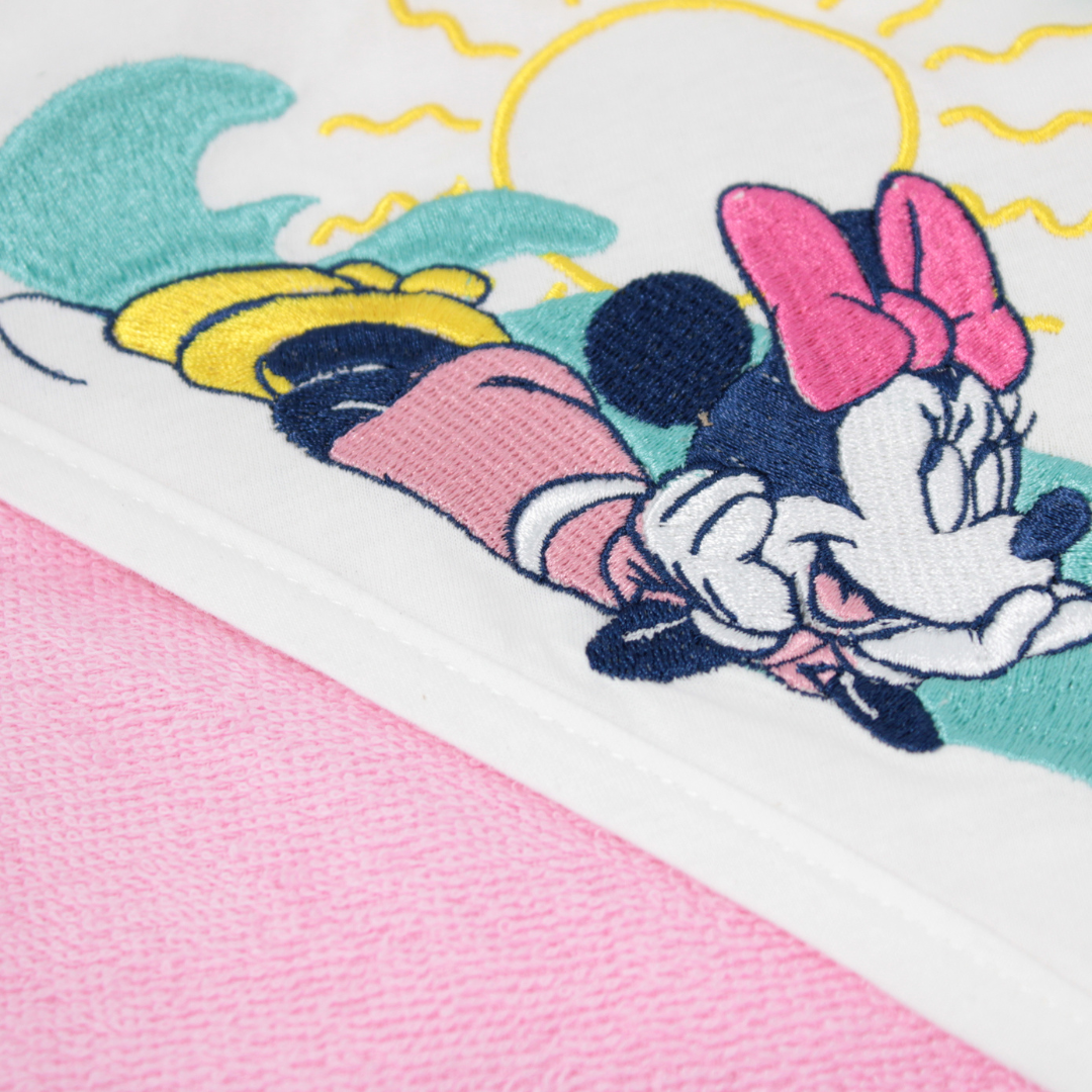 Accappatoio triangolo in spunga con ricamo Minnie Disney WB7020