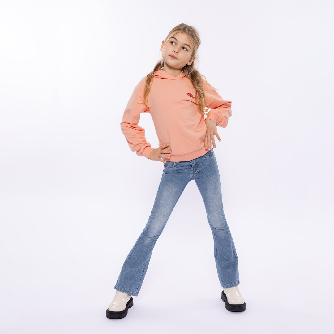 Felpa con cappuccio e stampa per ragazza No Way Monday O56005