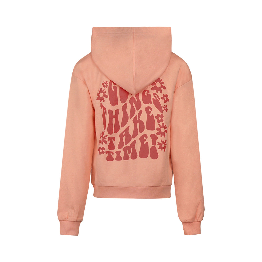 Felpa con cappuccio e stampa per ragazza No Way Monday O56005