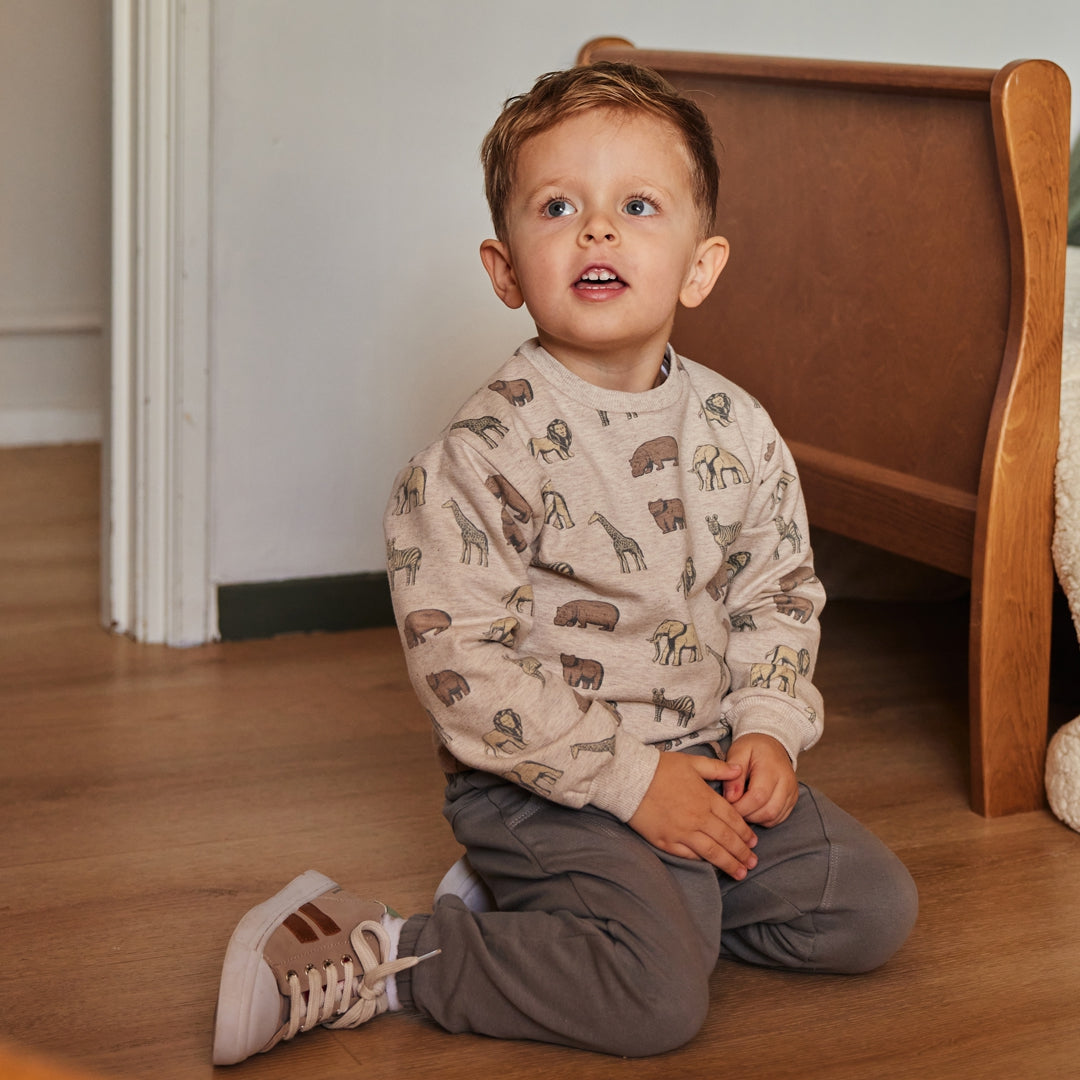 Felpa per neonato con stampa safari Dirkje O56569