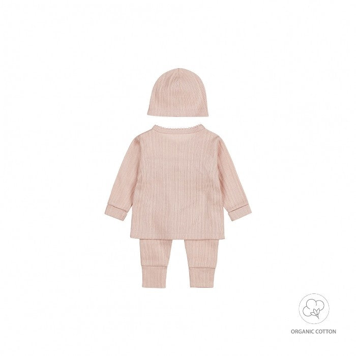 Completo neonata 2 pezzi + cappellino in cotone biologico WN1206 Dirkje Noos