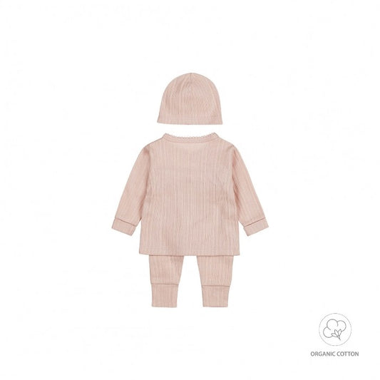 Completo neonata 2 pezzi + cappellino in cotone biologico WN1206 Dirkje Noos