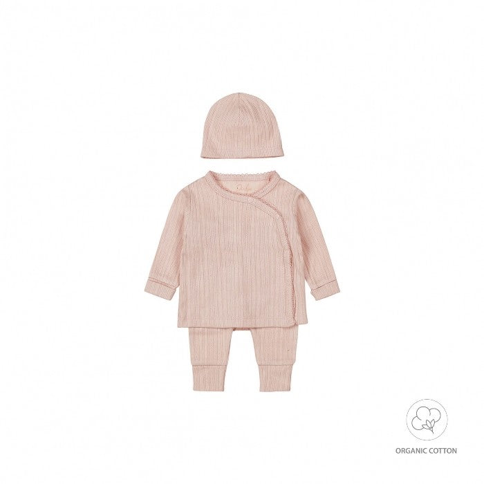 Completo neonata 2 pezzi + cappellino in cotone biologico WN1206 Dirkje Noos