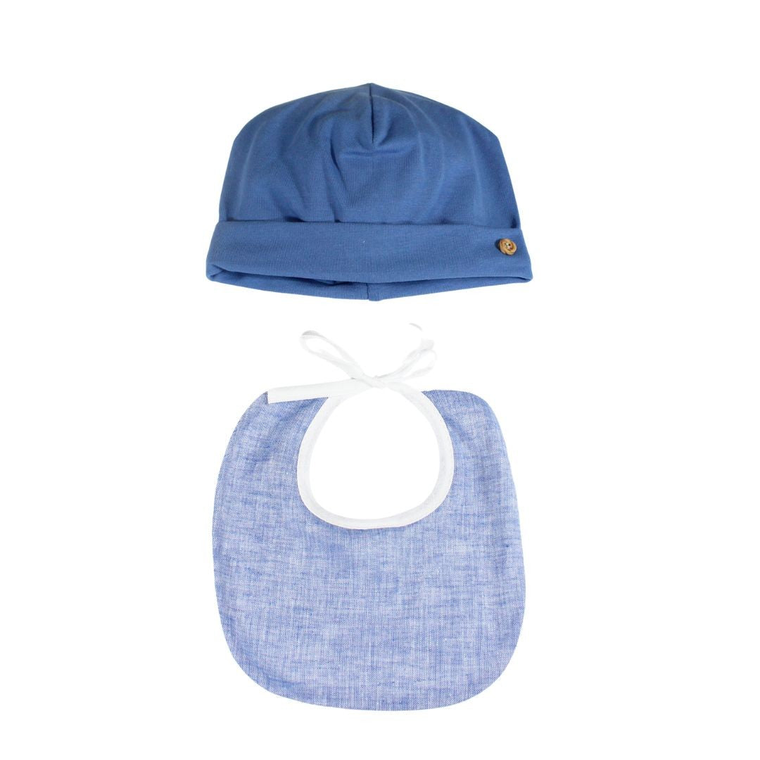 Coordinato cappellino e bavetta corredino Klaiadì K156BC