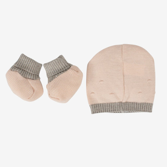 Coordinato in lana cappello e scarpine per neonata Klaiadì K123SC