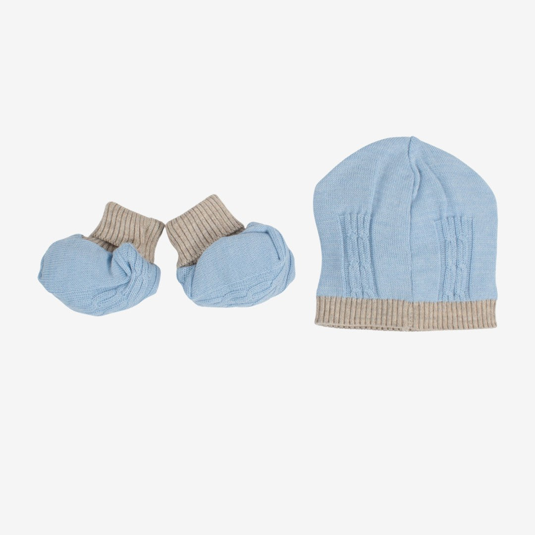 Set neonato scarpine e cappello in lana corredino Klaiadì K124SC