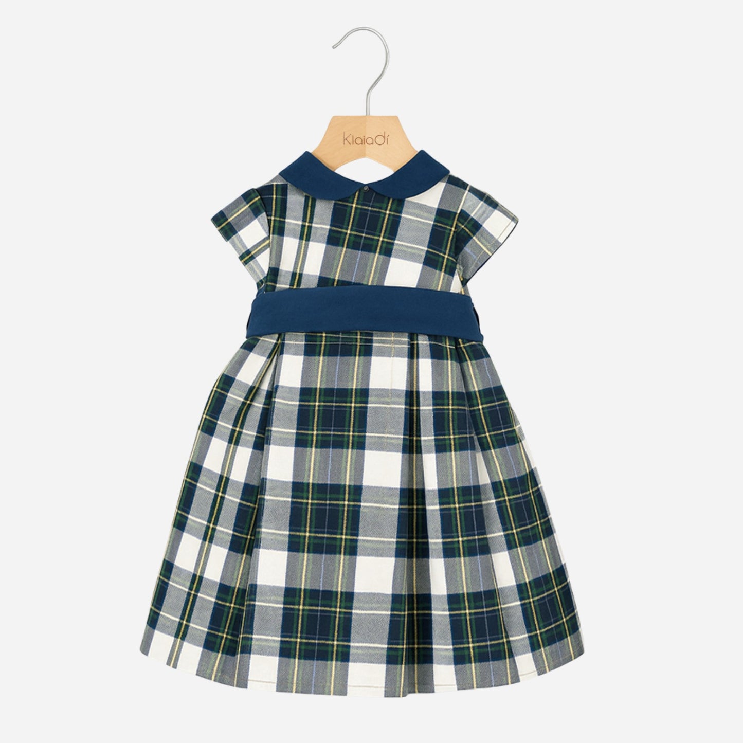 Abito natalizio per neonata fantasia tartan Klaiadì KD10950