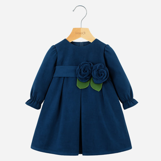 Abito natalizio per neonata in velluto Klaiadì KD10951