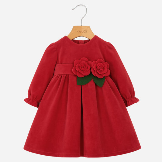 Abito natalizio per neonata in velluto Klaiadì KD21862