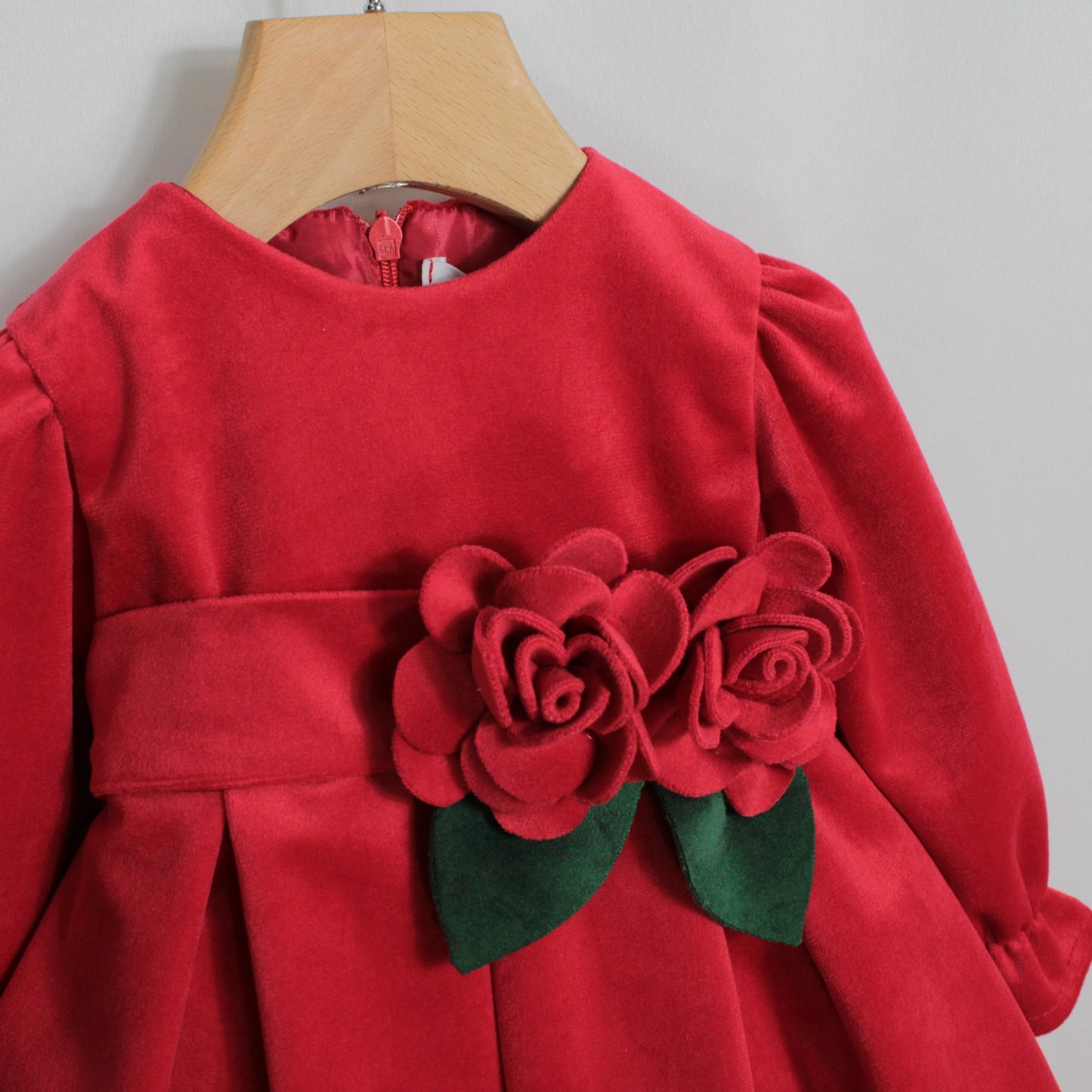 Abito natalizio per neonata in velluto Klaiadì KD21862