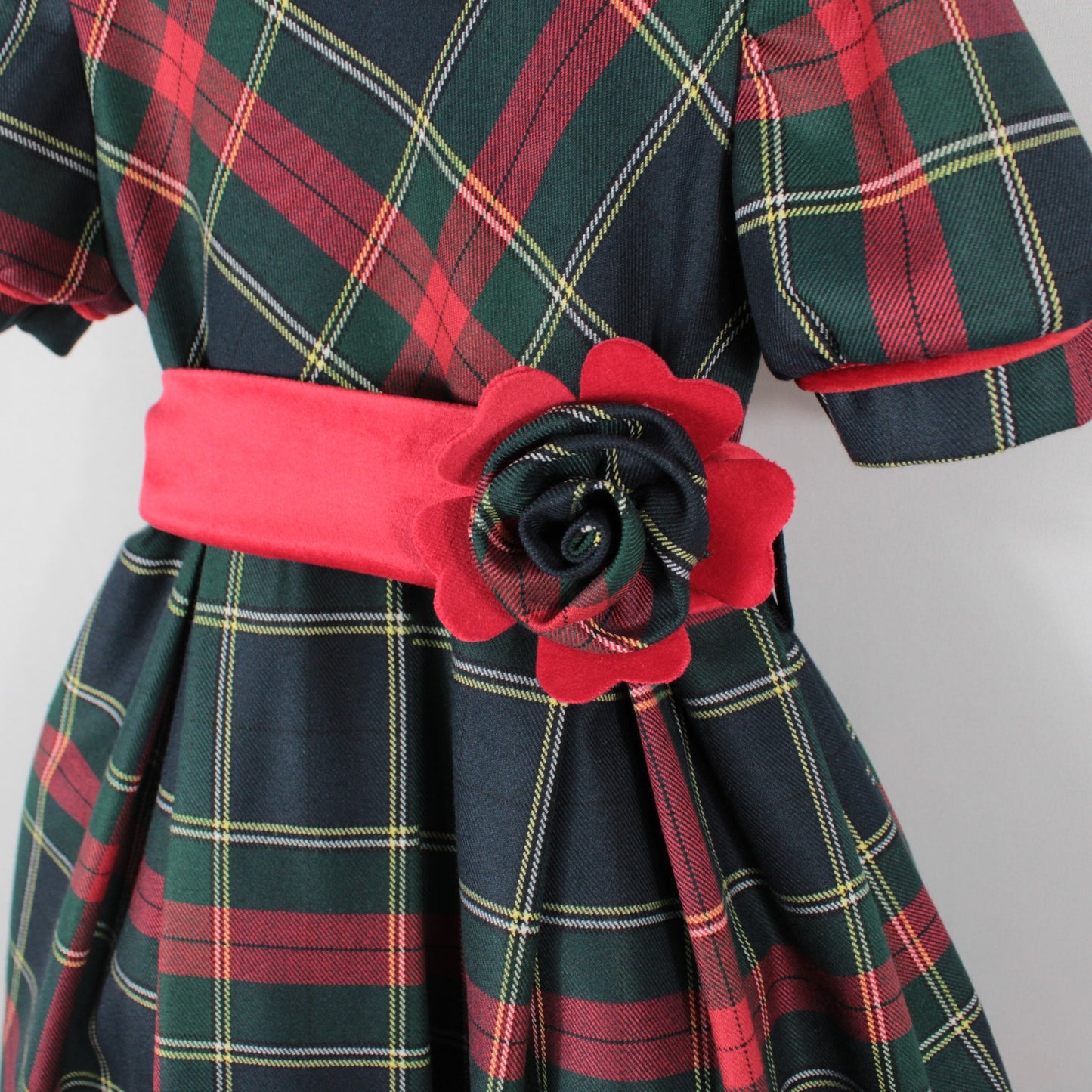 Abito natalizio per bambina fantasia tartan Klaiadì KD21918