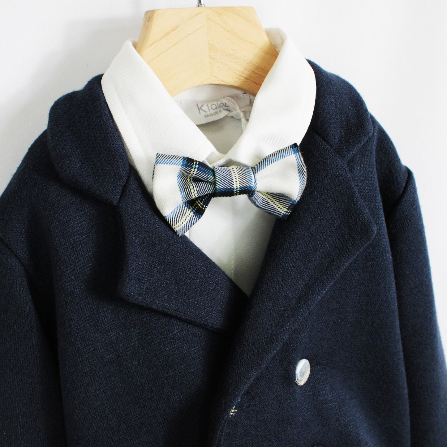 Completo natalizio per neonato con cardigan e pantalone tartan Klaiadì KD12272