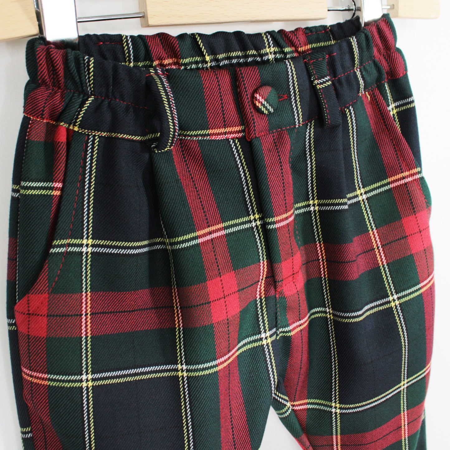 Completo natalizio per bambino con cardigan e pantalone tartan Klaiadì KD12277