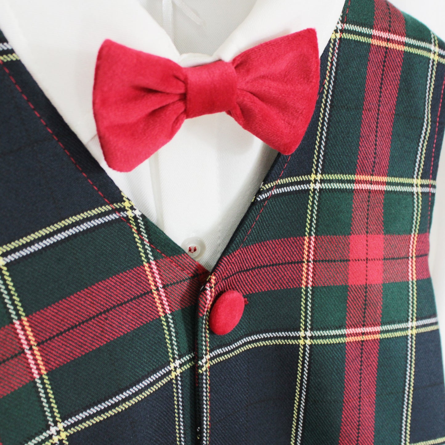 Completo natalizio per bambino fantasia tartan Klaiadì KD12278