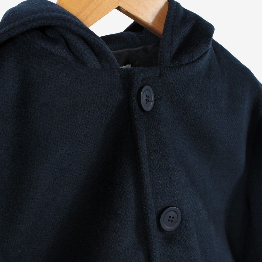 Cappottino per neonato in panno con tre bottoni e cappuccio Klaiadì KD2570