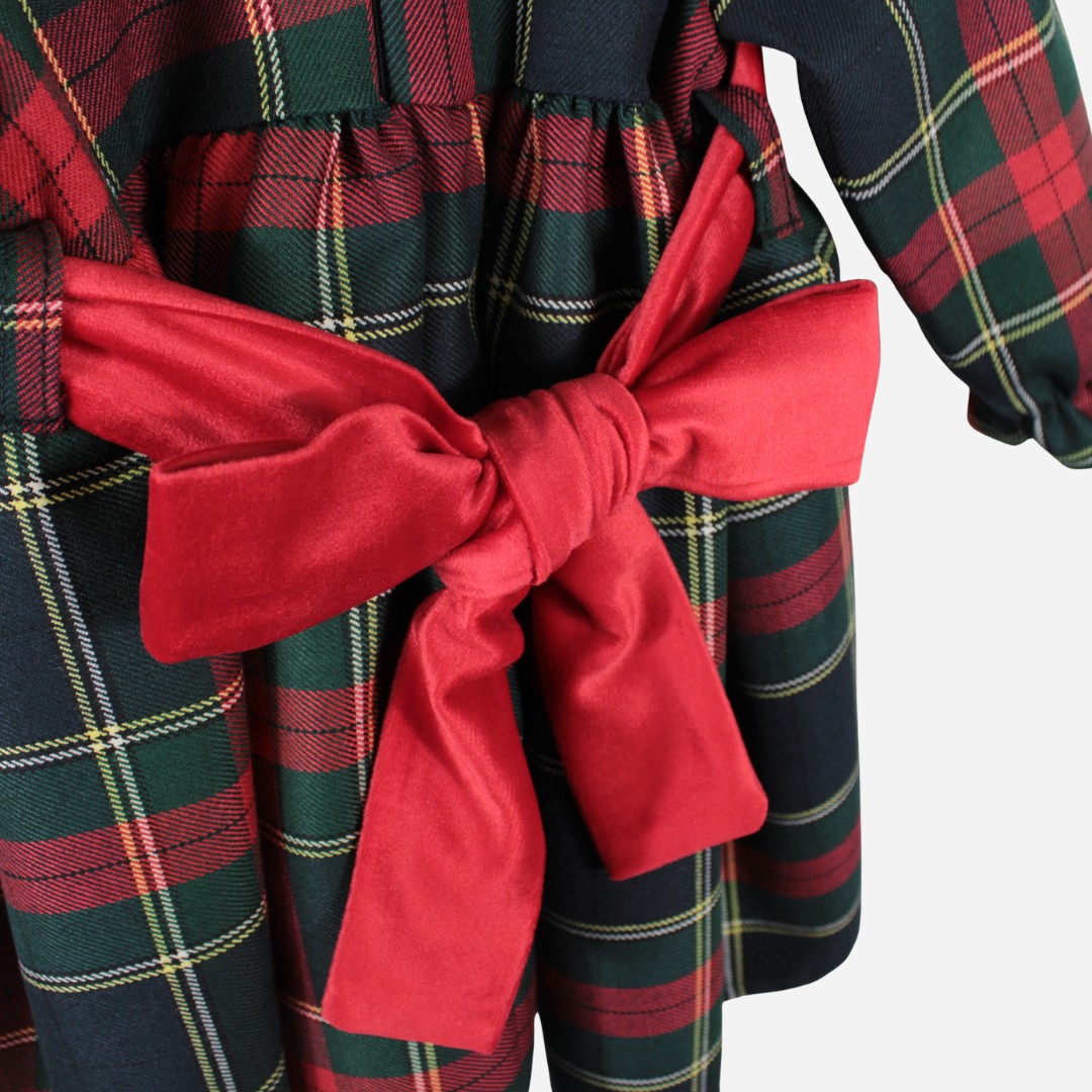 Abito natalizio fantasia tartan per bambina Klaiadì KD31998